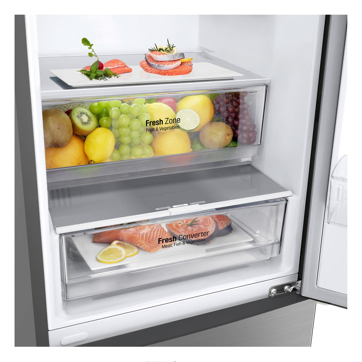 LG Kühl-/Gefrierkombination GBP52PZNCN1 silber B/H/T: ca. 60x204x66 cm Kühl-/Gefrierkombi GBP52PZNCN1 - silber (60,00/204,00/66,00cm) - LG