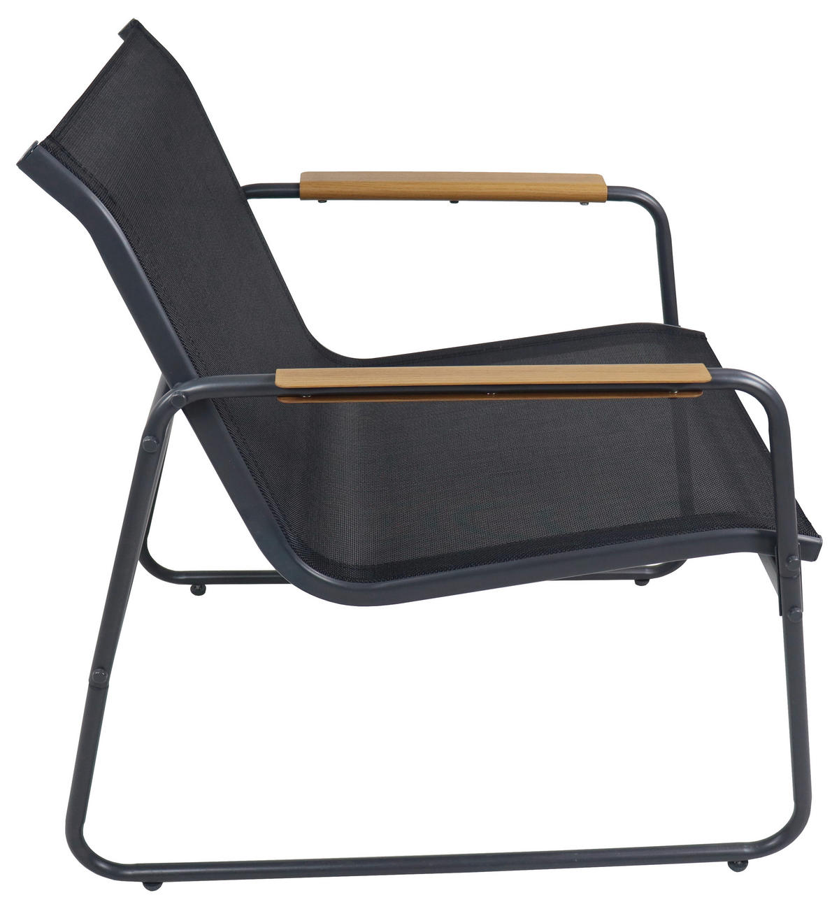 VCM Gartensitzgruppe Lexila schwarz Textilene B/H/L: ca. 110x76x74 cm Lexila - schwarz (74,00/110,00/76,00cm) - VCM
