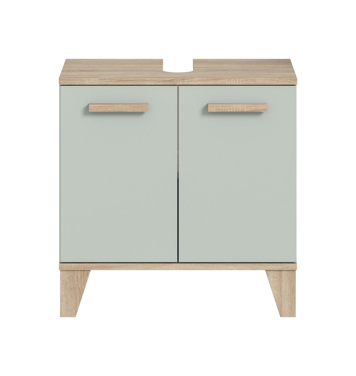 Waschbeckenunterschrank STAR hellgrün Eiche hell Nachbildung B/H/T: ca. 60x61x34 cm STAR - hellgrün (60,00/61,00/34,00cm) - xonox.home