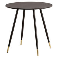 Esstisch schwarz Marmor Optik H/D: ca. 76x75 cm Esszimmertisch - schwarz (75,00/76,00cm) - Wohnling