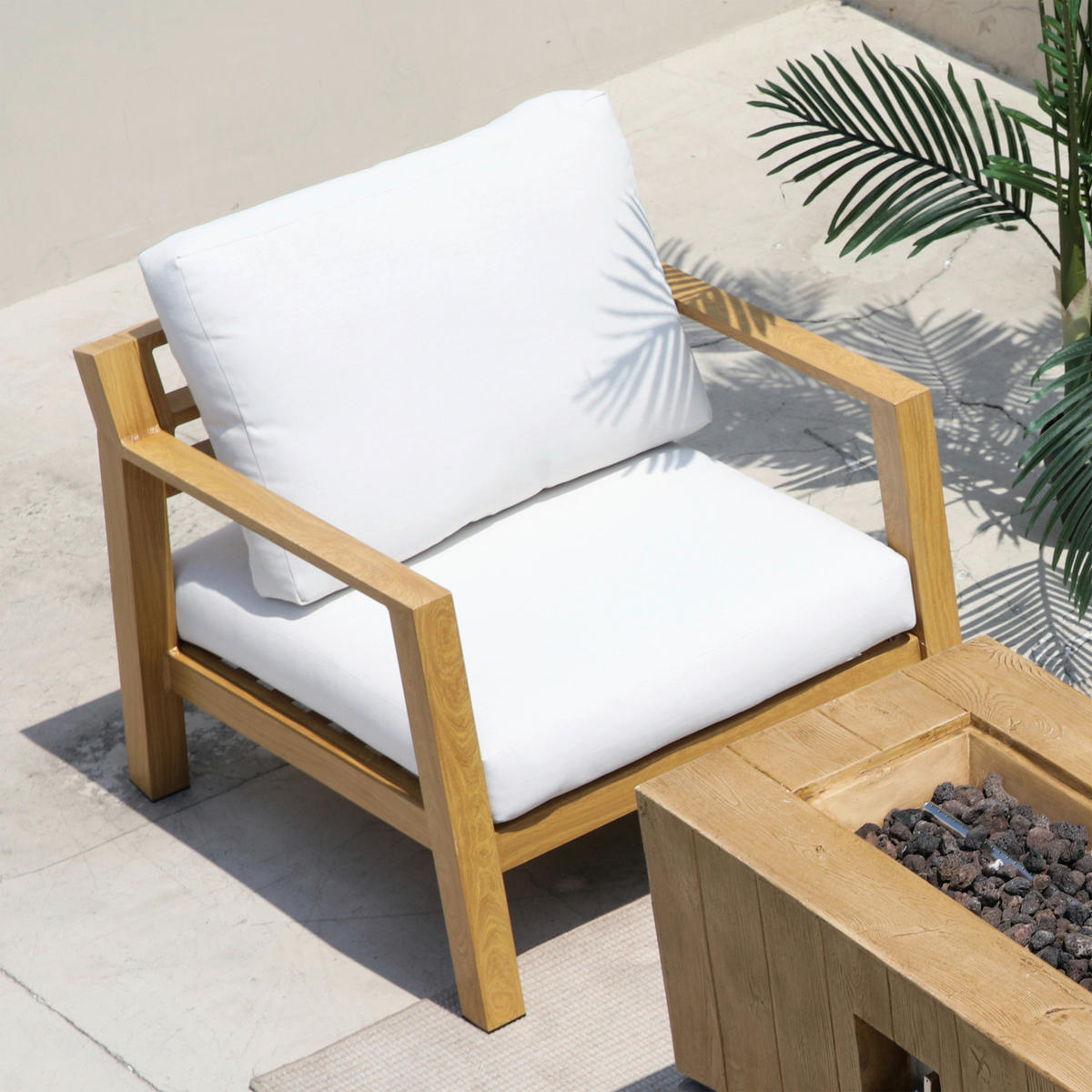 AXI Outdoor Living Loungeset Orla braun Metall B/H/L: ca. 223,5x73,5x89 cm Orla - braun/beige (89,00/223,50/73,50cm) - AXI Outdoor Living