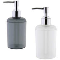 Axentia Seifenspender anthrazit transparent Kunststoff H/D: ca. 16,8x7 cm Seifenspender Kunststoff gefrostet - anthrazit/transparent (7,00/16,80cm) - Axentia