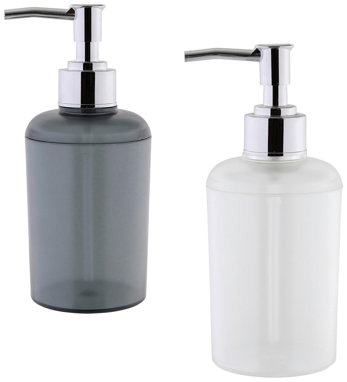 Axentia Seifenspender anthrazit transparent Kunststoff H/D: ca. 16,8x7 cm Seifenspender Kunststoff gefrostet - anthrazit/transparent (7,00/16,80cm) - Axentia