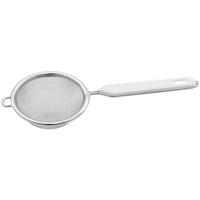 Fackelmann Sieb weiß Edelstahl B/H/T: ca. 7,5x5x18 cm Sieb - weiß/silber (7,50/5,00/18,00cm) - Fackelmann