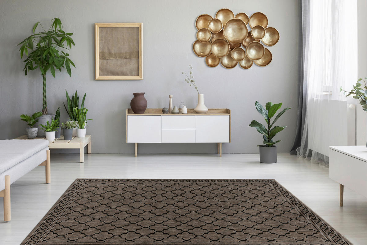 360Living Teppich Splash grau B/L: ca. 120x170 cm Splash - braun/grau (120,00/170,00cm) - 360Living