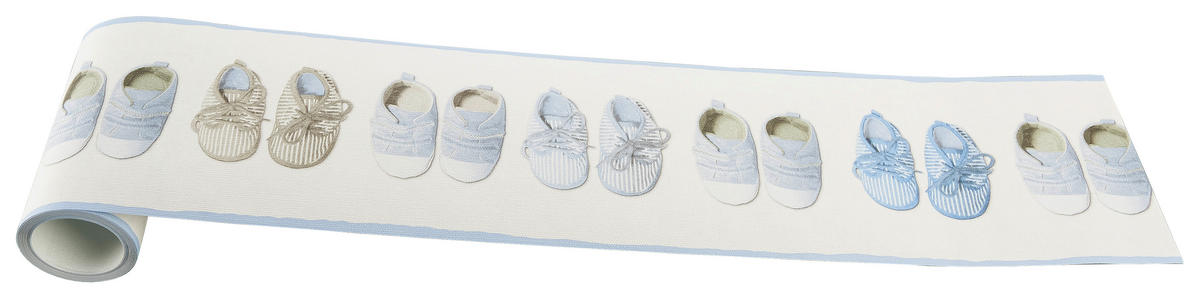 Borte B/L: ca. 13,5x500 cm Borte 35864-2 Kinderschuh blau - (13,50/500,00cm)