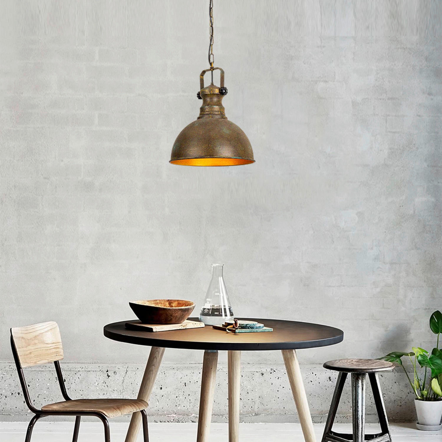 Thumbnail - Opviq Pendelleuchte Saglam-3710 Holz B/H/T/L/D: ca. 31x85x31x31x31 cm E27 1 Brennstellen