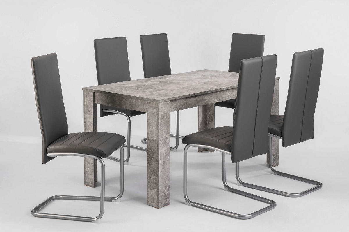 Tisch NEPAL Beton Optik B/H/T: ca. 140x75x80 cm NEPAL - Beton (140,00/75,00/80,00cm) - byLIVING