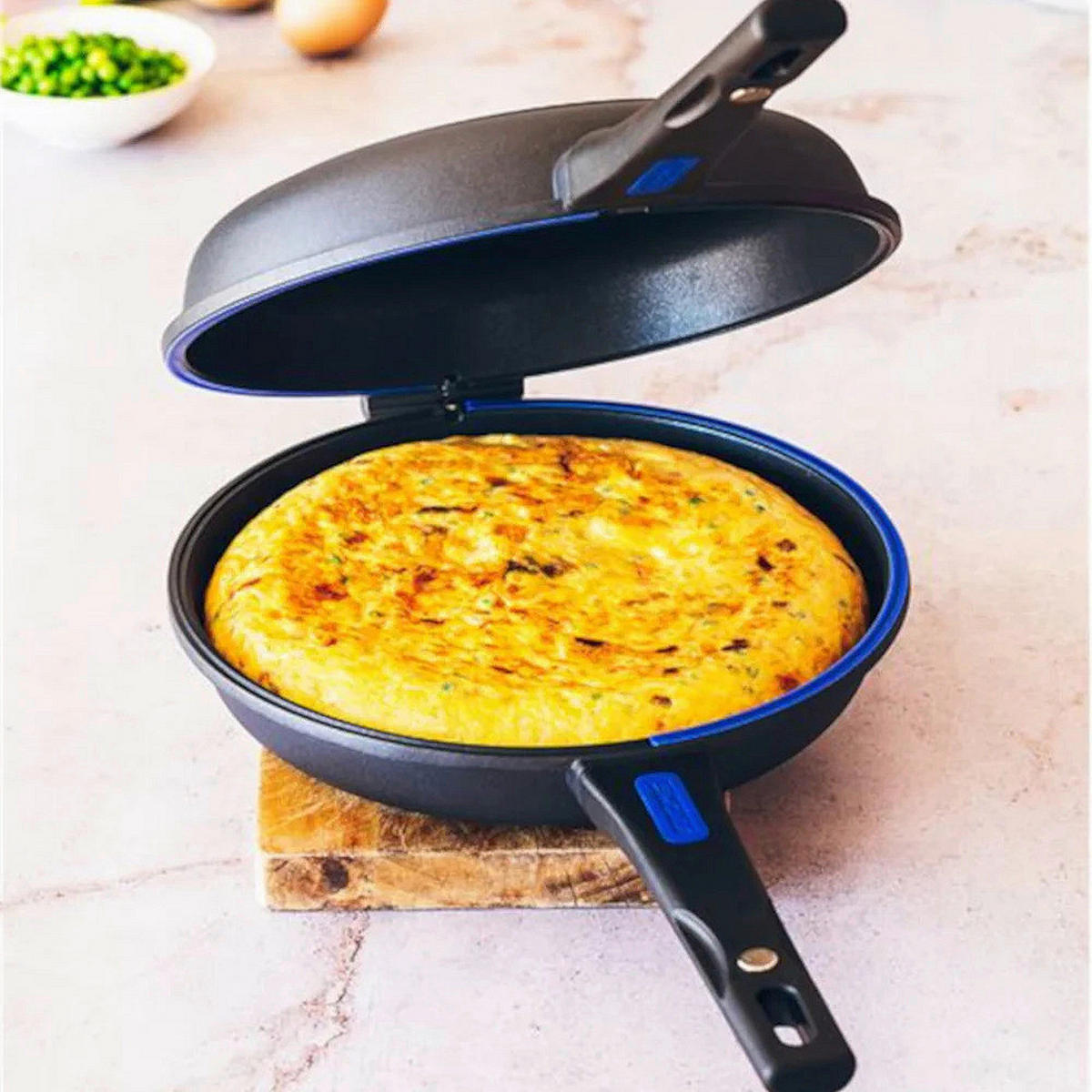 Monix Wendepfanne 2-teilig SOLID schwarz Aluguss D: ca. 24 cm SOLID - schwarz (24,00cm) - Monix