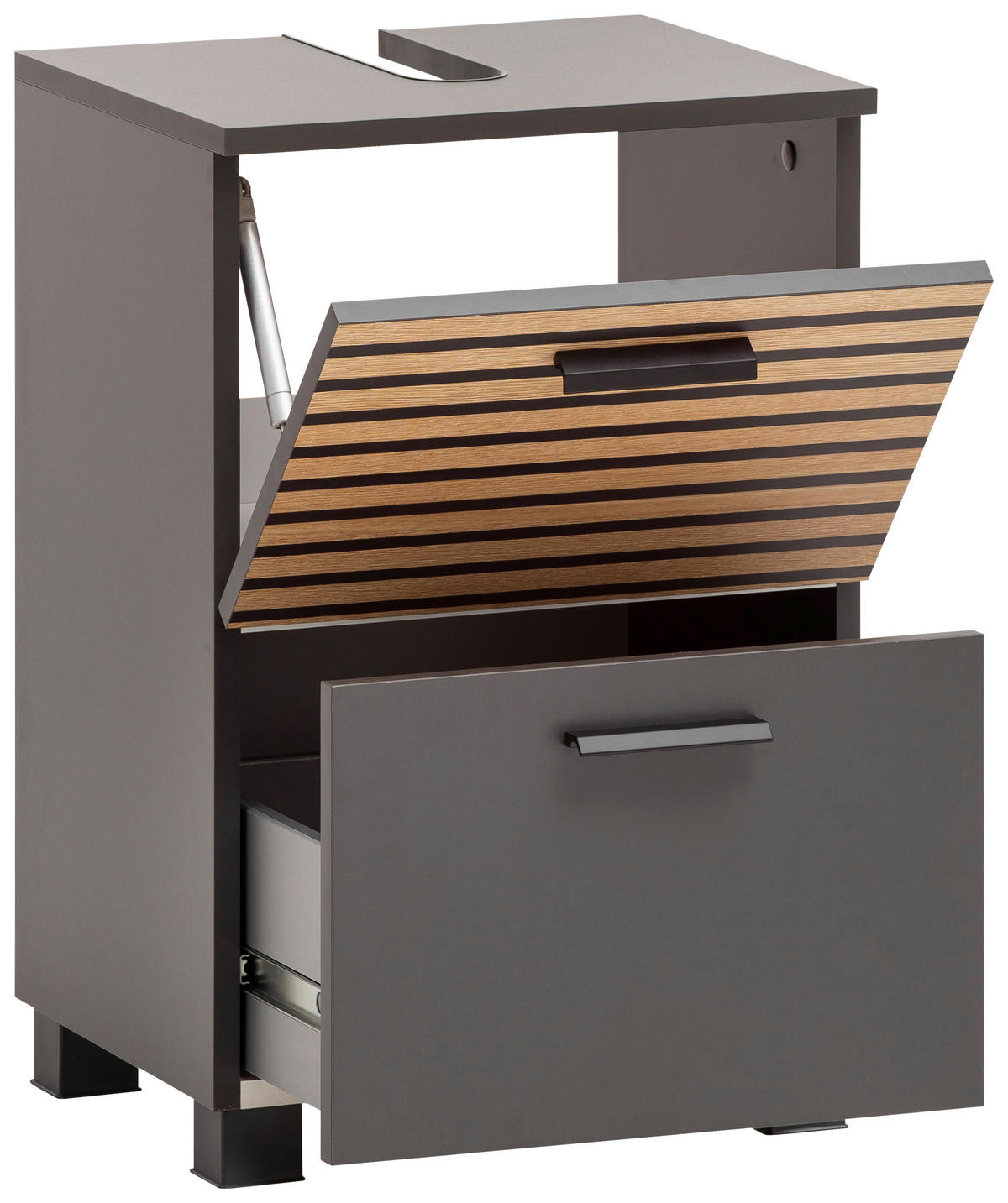 Waschbeckenunterschrank Katta anthrazit B/H/T: ca. 40,2x60,8x35 cm Katta - anthrazit (40,20/60,80/35,00cm) - Schildmeyer