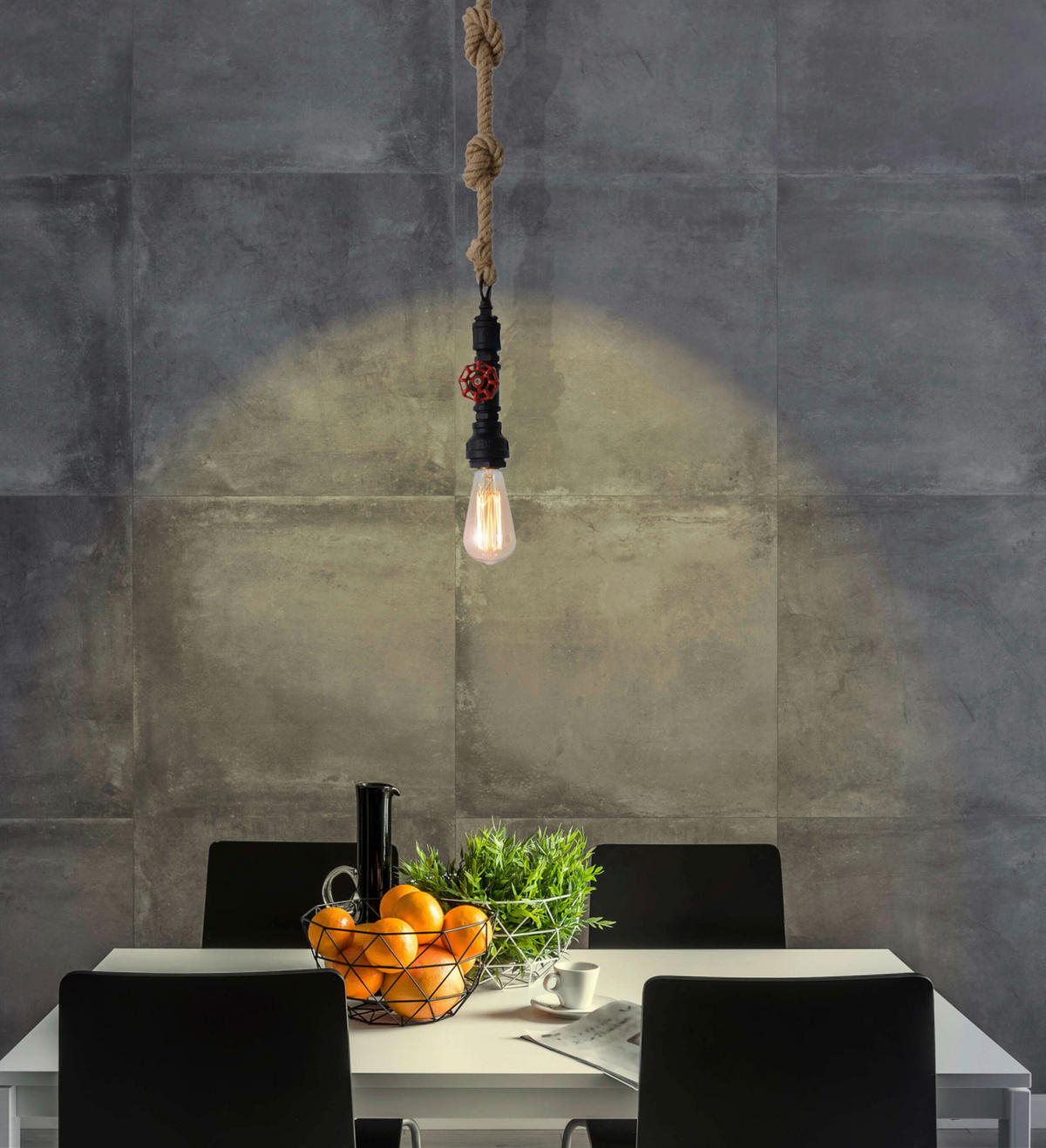 Näve Leuchten Pendelleuchte 114922 schwarz Textil Metall B/H/T: ca. 12x145x12 cm E27 1 Brennstellen Regia - schwarz (12,00/145,00/12,00cm) - Näve Leuchten