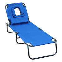 Outsunny Sonnenliege blau Stoff B/H/L: ca. 56x28x190 cm Sonnenliege - blau (190,00/56,00/28,00cm) - Outsunny