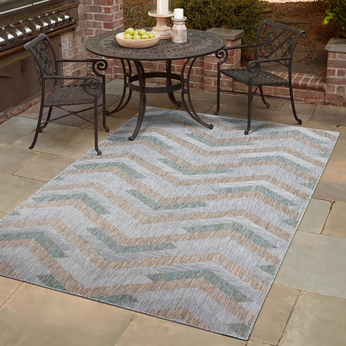 Sanat Outdoorteppich MELISSA grau B/L: ca. 120x170 cm MELISSA - grau (120,00/170,00cm) - Sanat