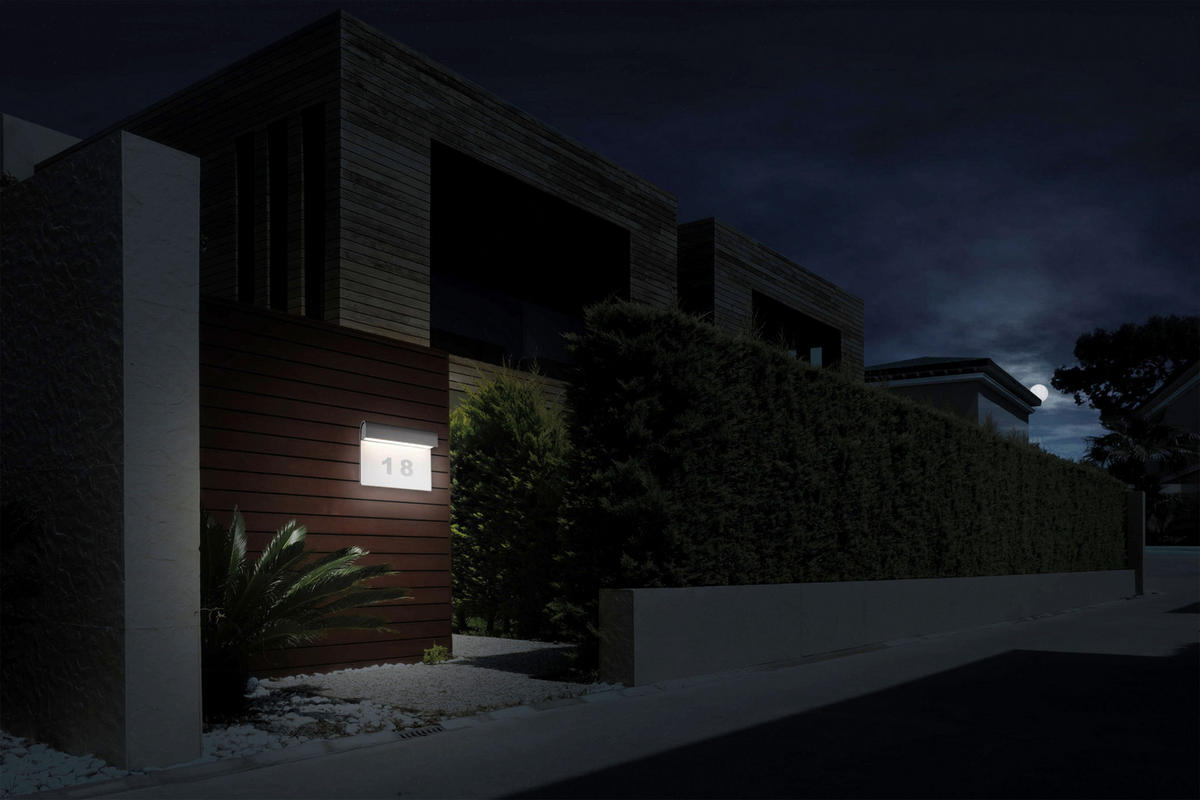 LED-Außenwandleuchte anthrazit B/H/T: ca. 8,5x16x20 cm NOMBUS - anthrazit (8,50/16,00/20,00cm) - Näve Leuchten