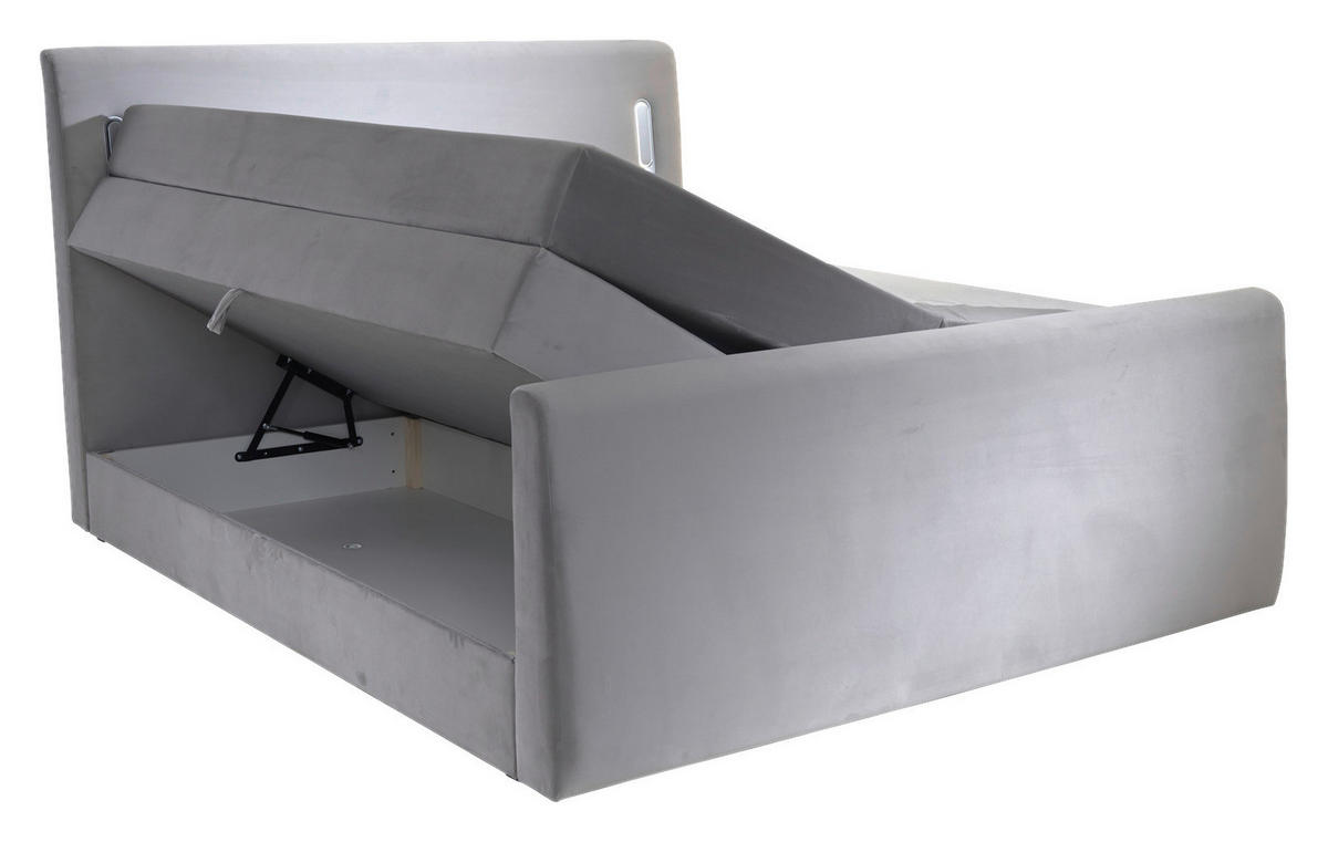 Boxspringbett Lighting hellgrau Liegefläche B/L: ca. 180x200 cm Lighting - hellgrau (181,00/119,00/224,00cm)