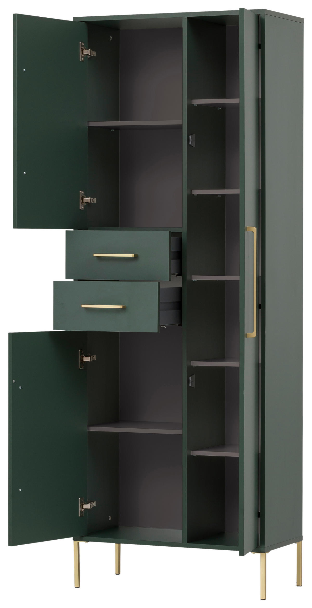 Hochschrank Kent waldgrün B/H/T: ca. 67,1x183,4x33,1 cm Kent - waldgrün (67,10/183,40/33,10cm) - Möbelpartner