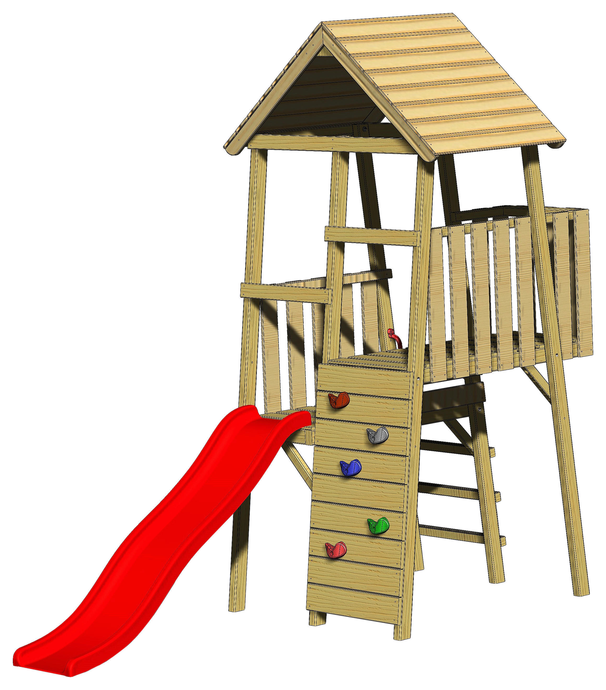 Wendi Toys Stelzenspielhaus Hase natur B/H/T: ca. 110x270x260 cm Hase - natur (110,00/270,00/260,00cm) - Wendi Toys