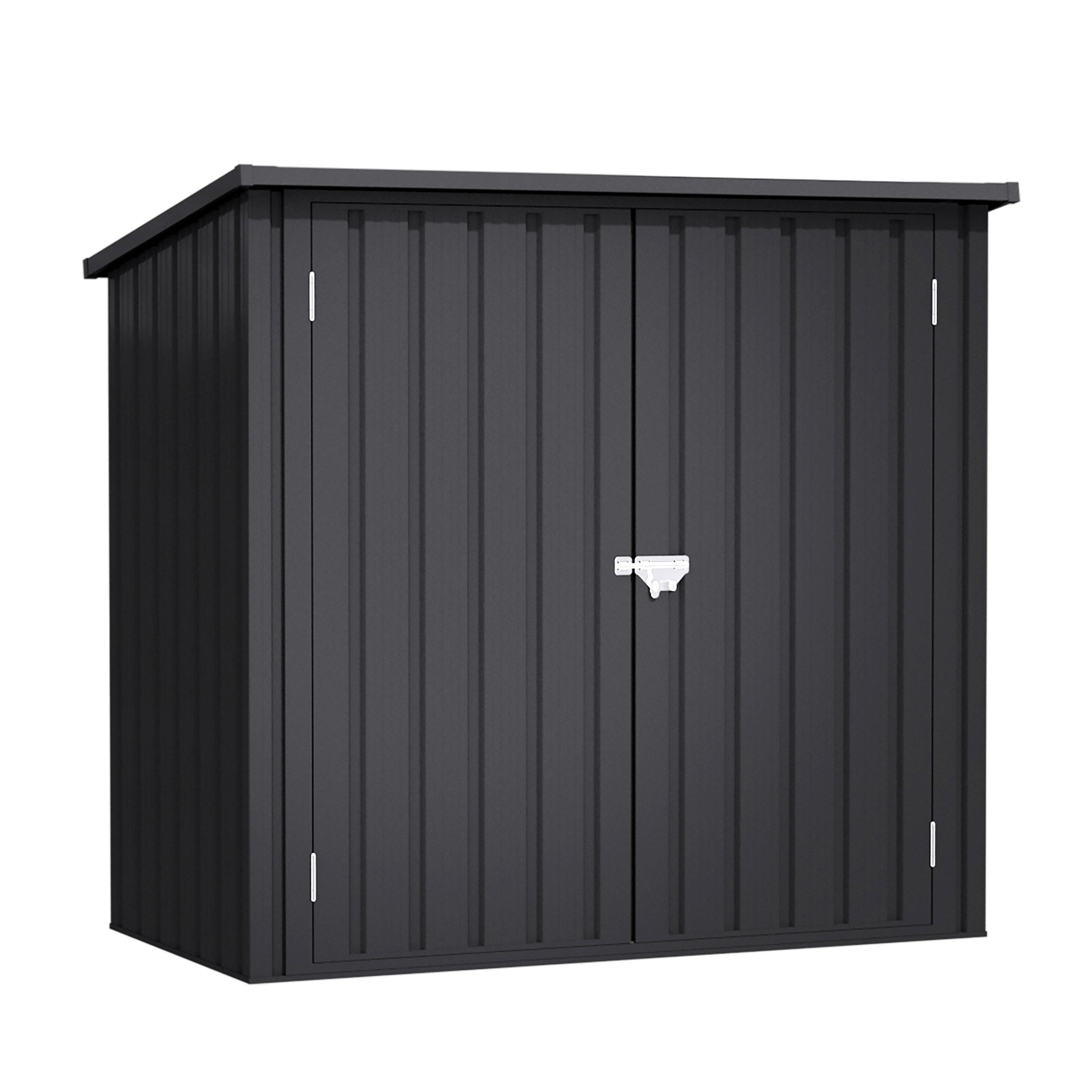 HOGGAR Gerätehaus Arya anthrazit B/H/L: ca. 147x134x86 cm Arya - anthrazit (86,00/147,00/134,00cm) - HOGGAR