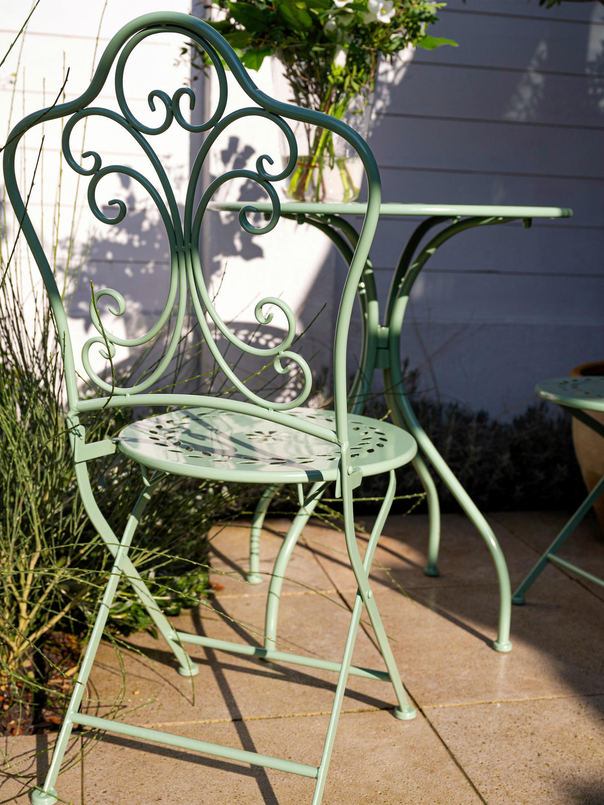 AXI Outdoor Living Bistroset Marilo grün Metall B/H/L: ca. 60x92x60 cm Marilo - grün (60,00/60,00/92,00cm) - AXI Outdoor Living