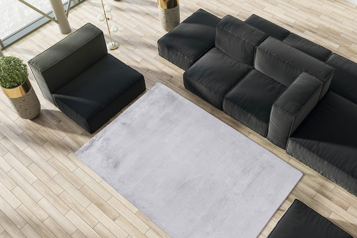 Kayoom Kurzflorteppich Raika 125 grau B/H/L: ca. 160x2,5x230 cm Raika 125 - weiß/grau (230,00/160,00/2,50cm) - Kayoom
