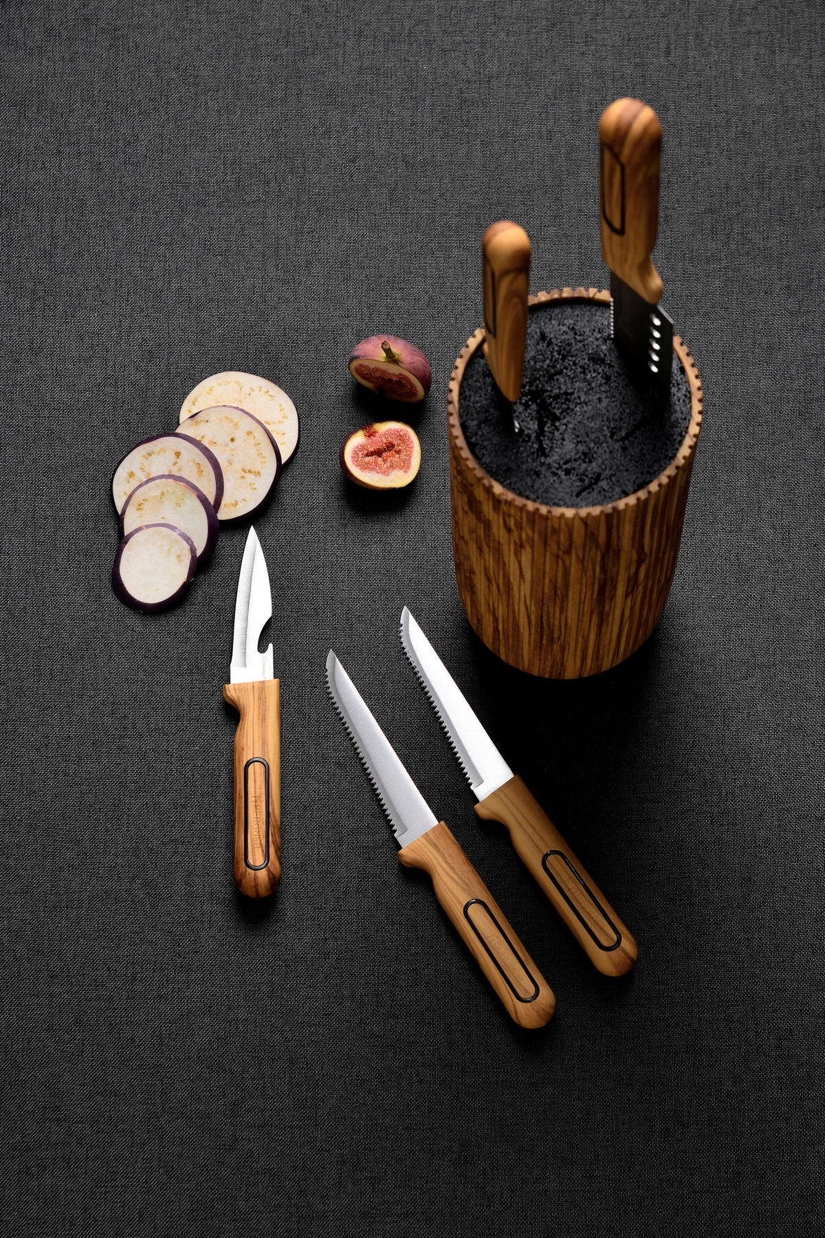 BERGNER Steakmesser-Set CHARCOAL silber Edelstahl B/H/L: ca. 17x2,8x25 cm CHARCOAL - silber (25,00/17,00/2,80cm) - BERGNER
