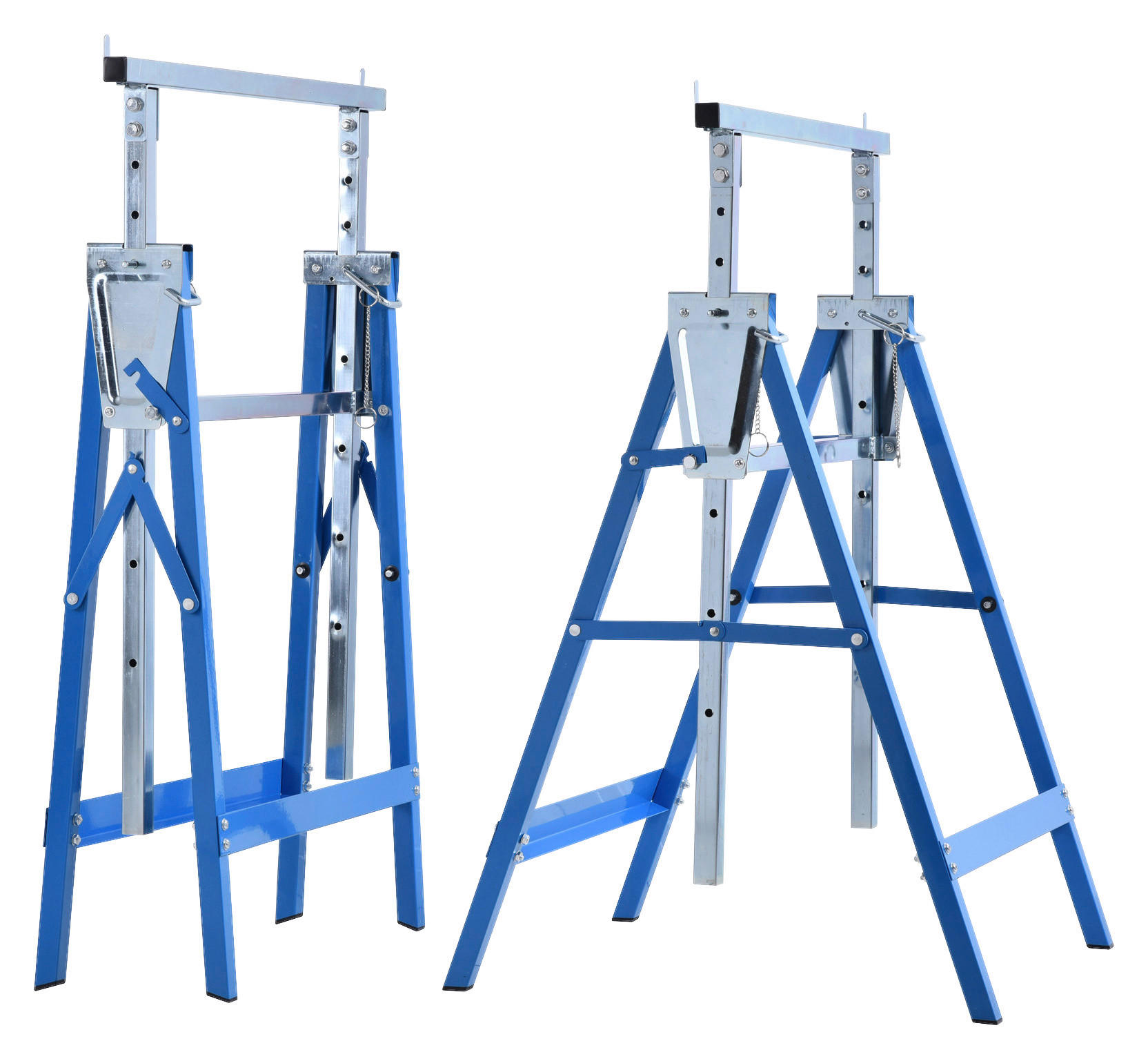 Werkstatt-Zubehör blau B/H/L: ca. 58x68x130 cm Gerüstbock - blau (130,00/58,00/68,00cm) - HOMCOM