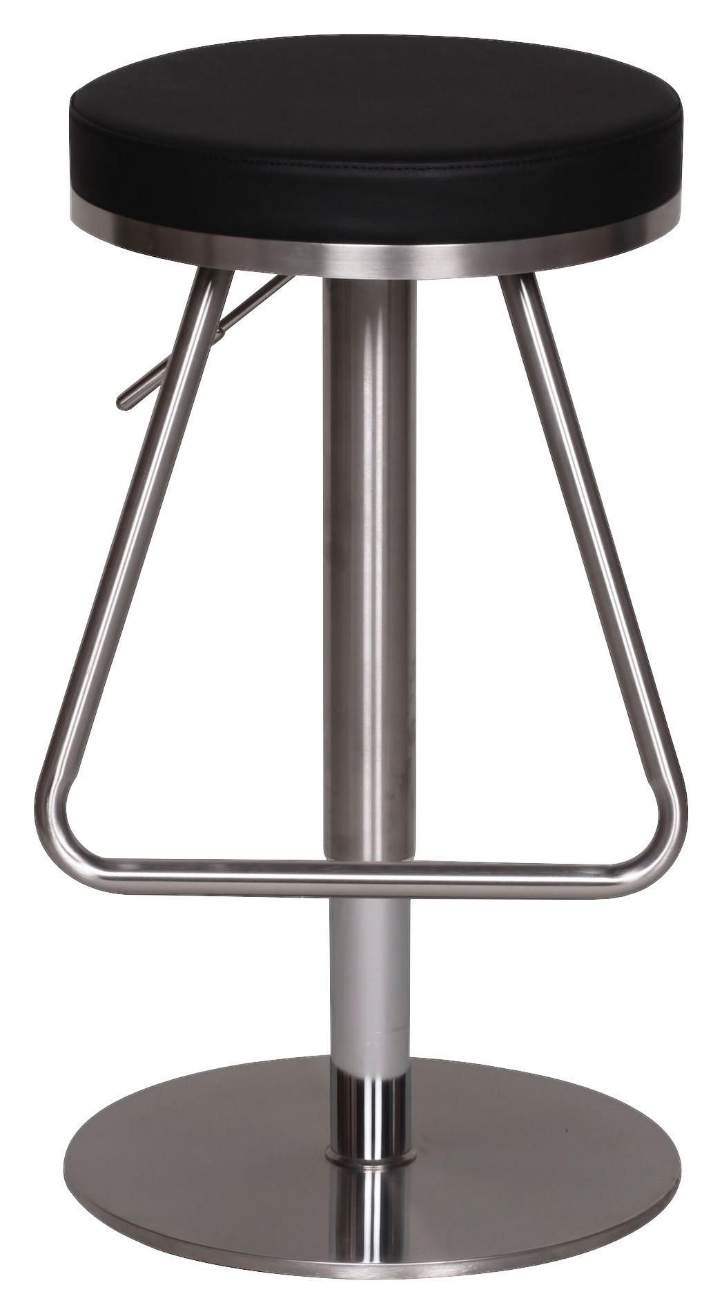Barhocker schwarz Edelstahl Kunstleder Edelstahl B/H/T: ca. 39x54x39 cm Edelstahl Barhocker Durable M6 - schwarz/Edelstahl (39,00/54,00/39,00cm) - Wohnling