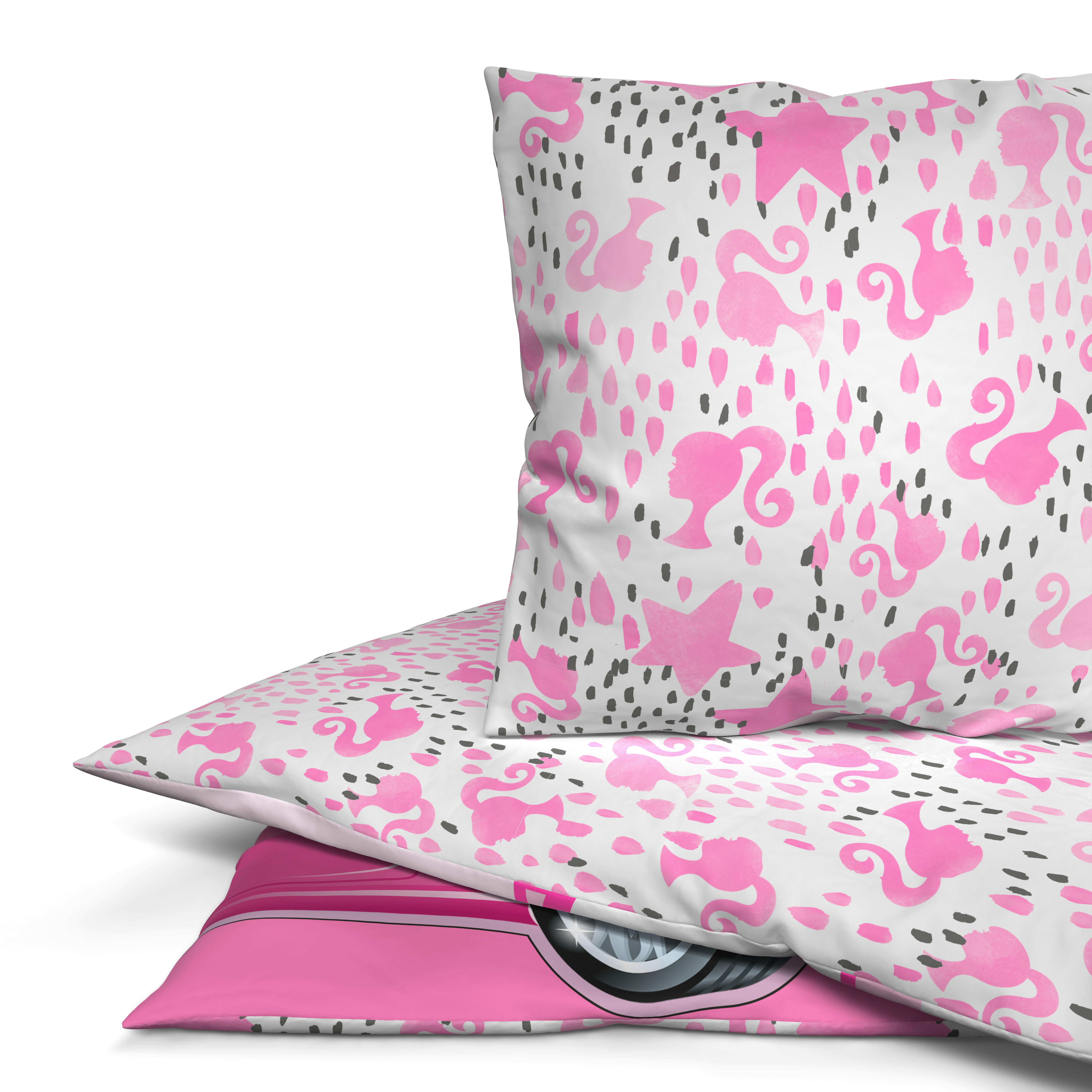 Microfaser Bettwäsche Barbie Barbie - rosa (135,00/200,00cm)
