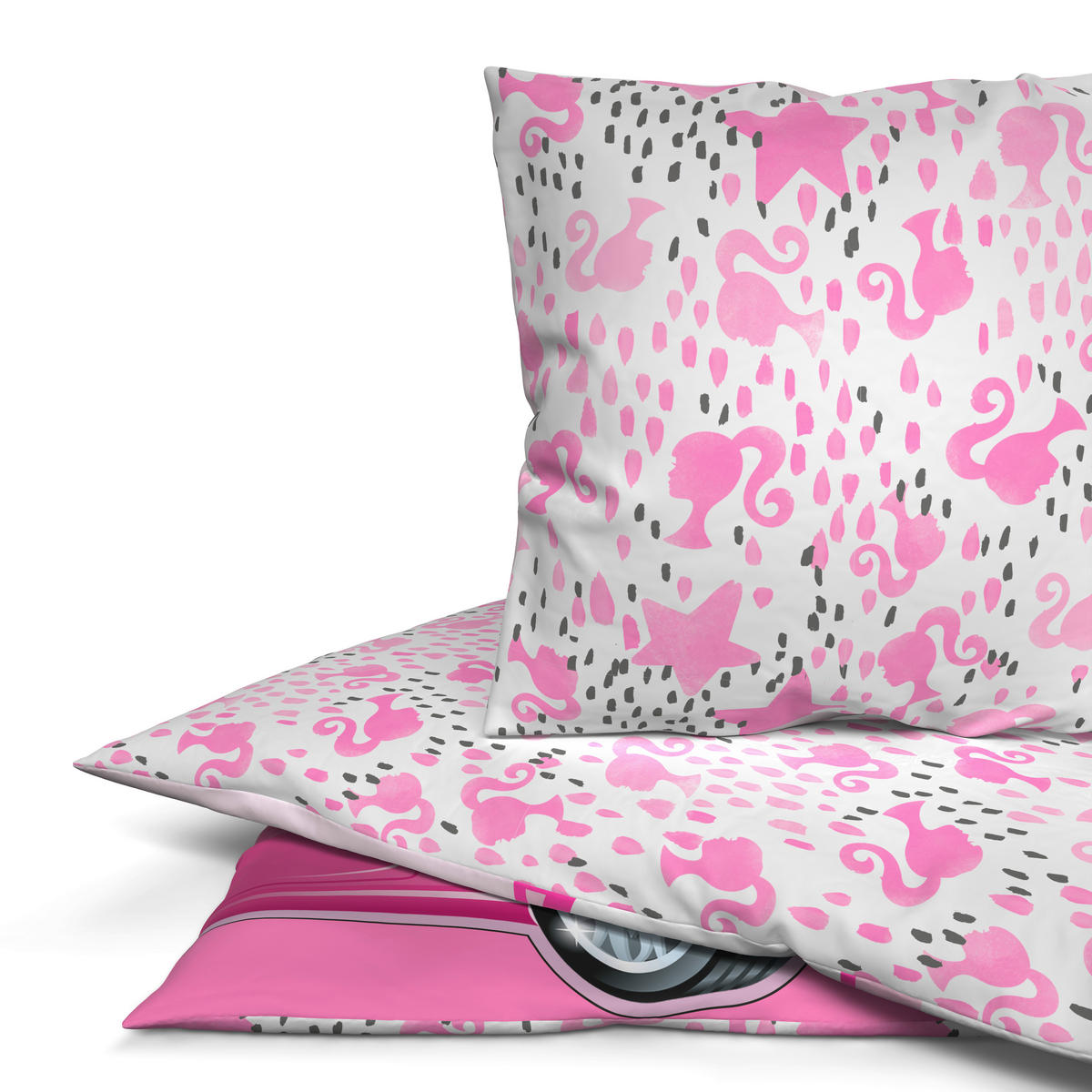 Microfaser Bettwäsche Barbie Barbie - rosa (135,00/200,00cm)