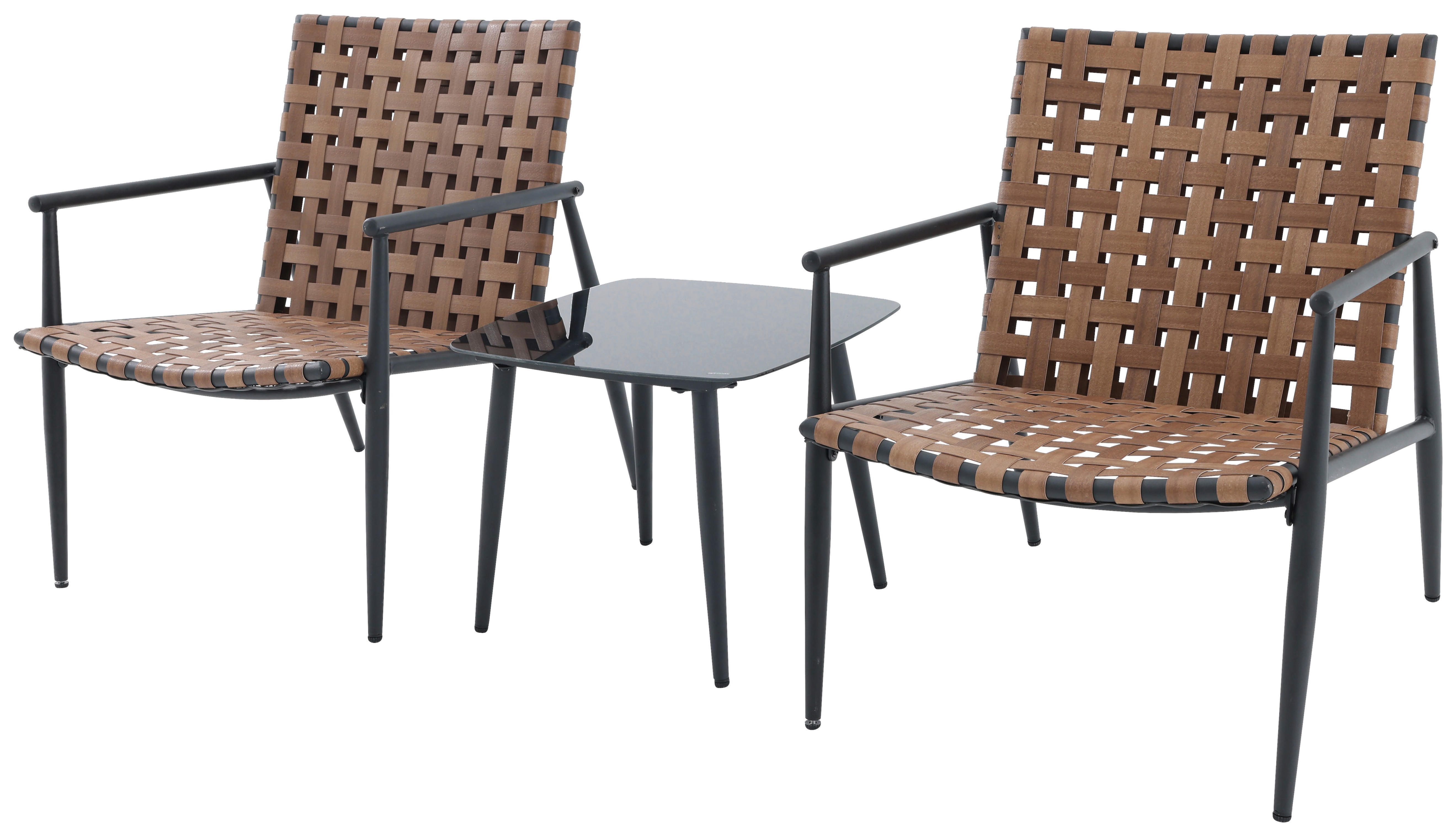 POCOline Balkonset Mainz braun Polyrattan Mainz - braun/schwarz - POCOline