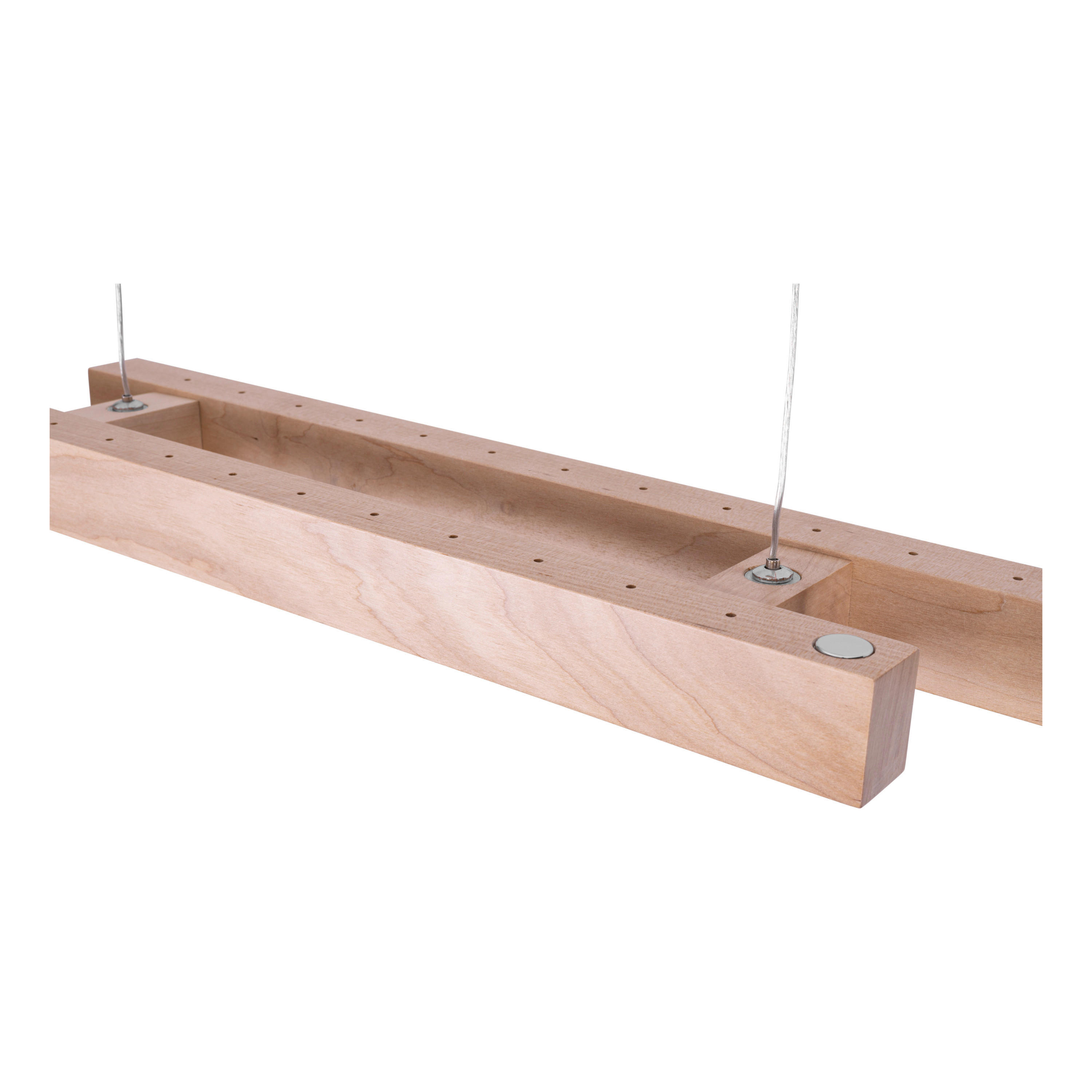 Thumbnail - SPOT Light Deckenleuchte Smal Double natur Birkenholz B/H: ca. 120x110 cm 2.0 Brennstellen