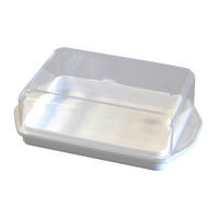 Butterdose weiß B/H/L: ca. 9,2x4,7x15,3 cm Butterdose - weiß/transparent (15,30/9,20/4,70cm)
