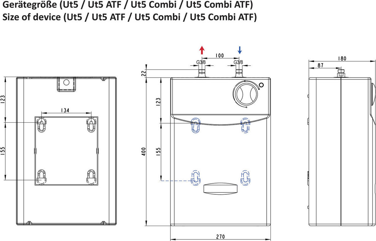 Respekta Untertischspeicher-Set Thermoflow weiß B/H/T: ca. 27x42x18 cm Thermoflow - weiß (27,00/42,00/18,00cm) - Respekta