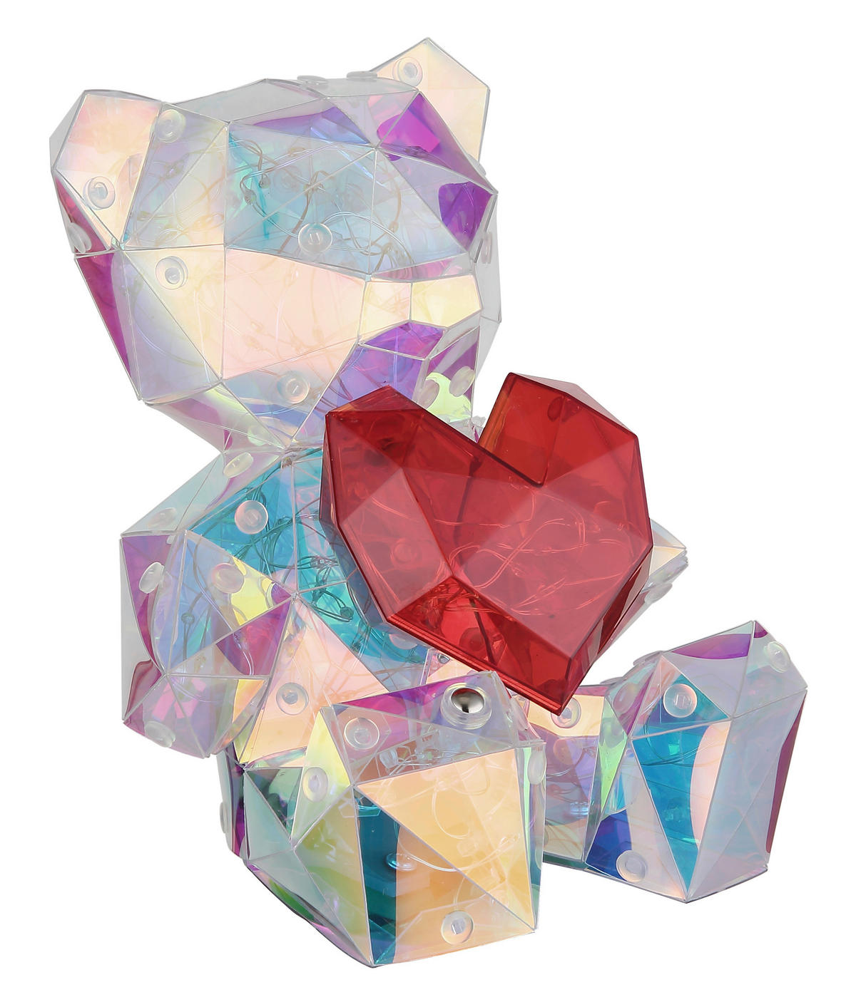 LED-Dekoleuchte transparent B/H/L: ca. 13x17x14 cm LED-Dekoleuchte_Bär/Herz - transparent (14,00/13,00/17,00cm)