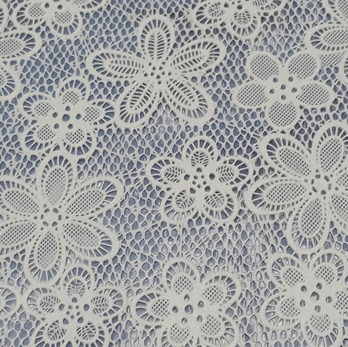 Abwaschbarer Tischbelag Flowers weiß B: ca. 138 cm Flowers - weiß (138,00cm)