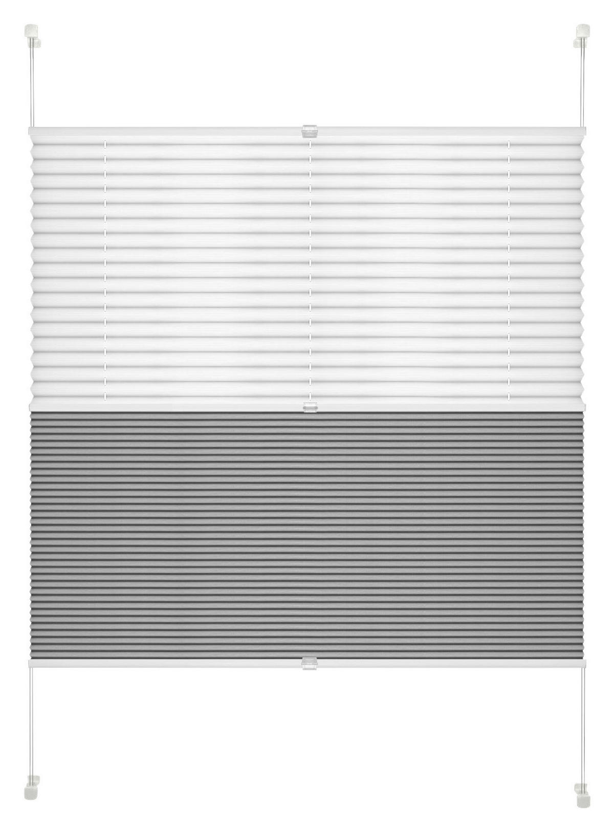 Spannplissee Double weiß B/L: ca. 40x130 cm Double - weiß (40,00/130,00cm)