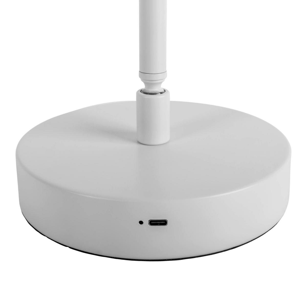 Näve Leuchten LED-Tischleuchte weiß Kunststoff Metall B/H/T: ca. 22,6x45x16 cm LUPA - weiß (22,60/45,00/16,00cm) - Näve Leuchten