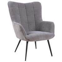 byLIVING Sessel UTA grau schwarz Stoff Metall B/H/T: ca. 72x97x80 cm UTA - schwarz/grau (72,00/97,00/80,00cm) - byLIVING