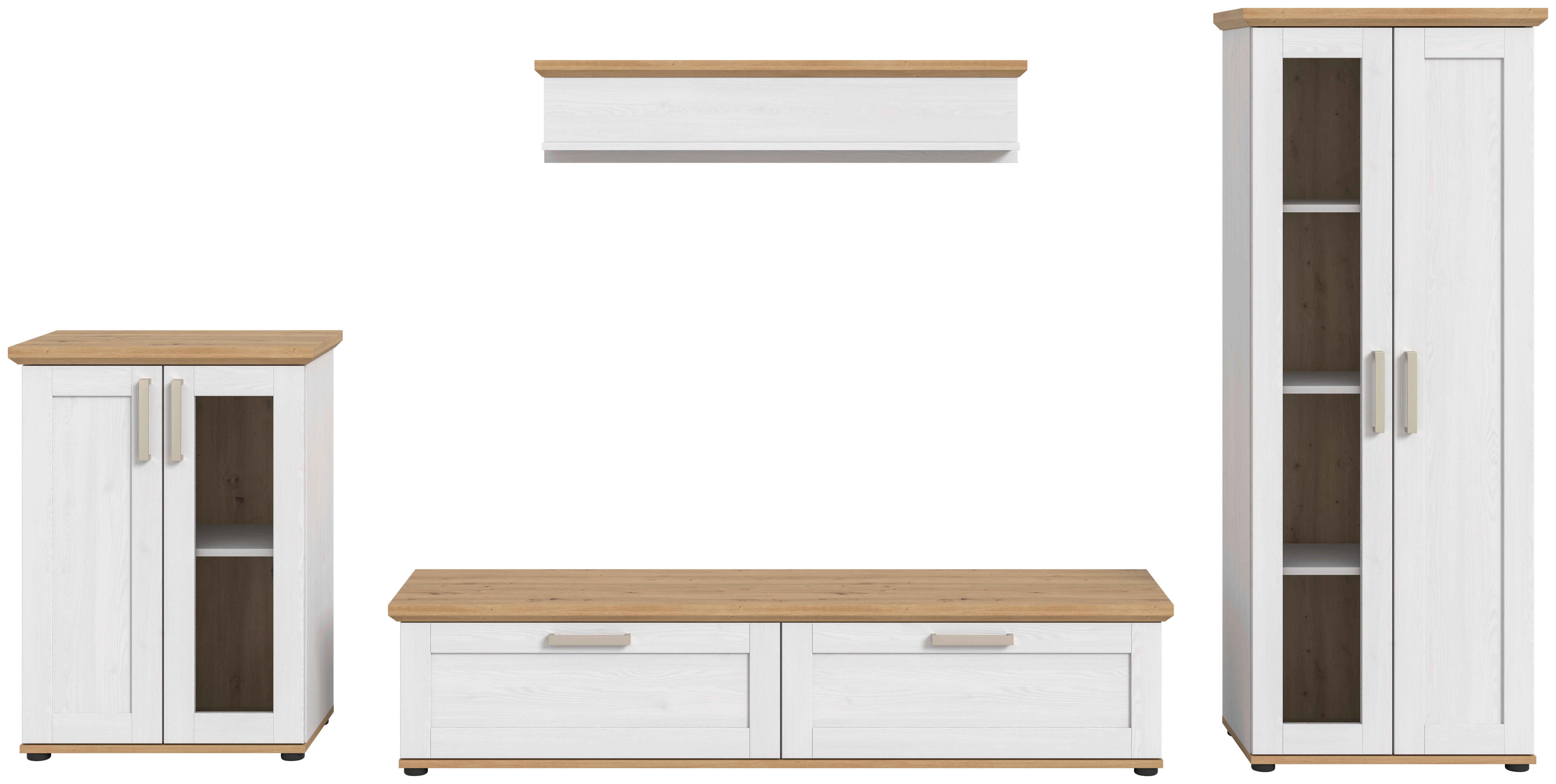 Wohnwand VERONA Lärche Nachbildung Eiche Nachbildung B/H/T: ca. 336x161x40 cm VERONA - Eiche/Lärche (336,00/161,00/40,00cm) - xonox.home