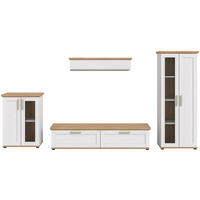 Wohnwand VERONA Lärche Nachbildung Eiche Nachbildung B/H/T: ca. 336x161x40 cm VERONA - Eiche/Lärche (336,00/161,00/40,00cm) - xonox.home