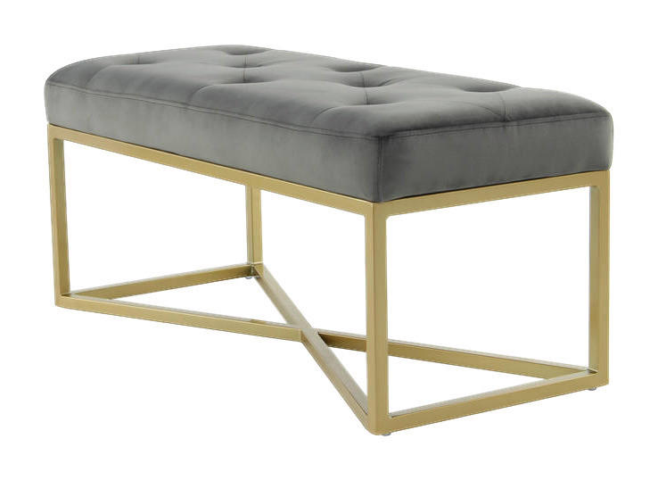Sitzbank Cameron 100 grau B/H/T: ca. 90x40x40 cm Cameron 100 - gold/grau (90,00/40,00/40,00cm) - 360 Living