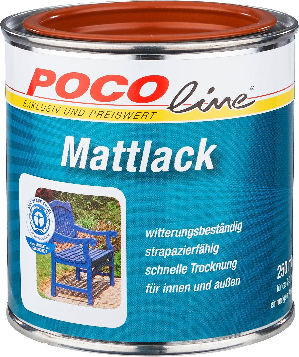 POCOline Acyl Buntlack lehmbraun matt ca. 0,25 l Mattlack_Acryl_2in1 250ml - lehmbraun (250ml) - POCOline