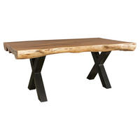 Esstisch natur schwarz Lack matt B/H/T: ca. 200x77x100 cm Esszimmertisch - natur/schwarz (200,00/77,00/100,00cm) - Wohnling