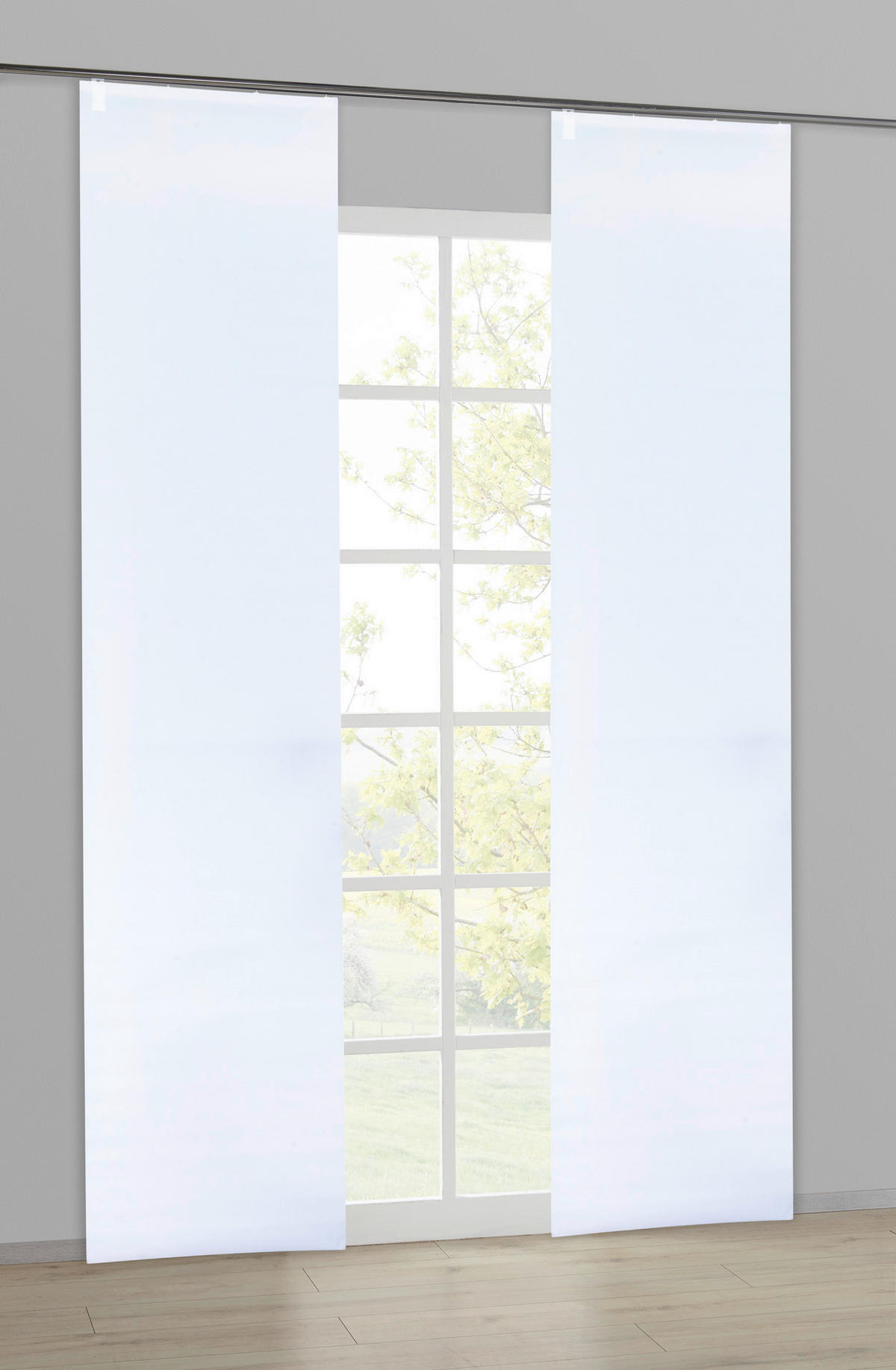 POCOline Schiebevorhang Neapel weiß B/L: ca. 60x245 cm Neapel - weiß (60,00/245,00cm) - POCOline