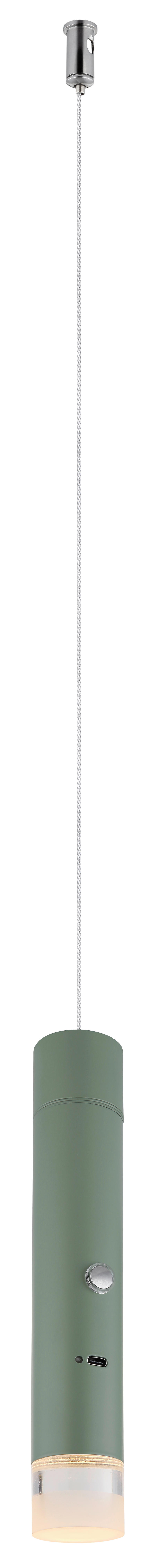 GLOBO LED-Hängeleuchte klar grün Acryl Metall H/D: ca. 120x3,8 cm 1.0 Brennstellen PELO - klar/grün (3,80/120,00cm) - GLOBO