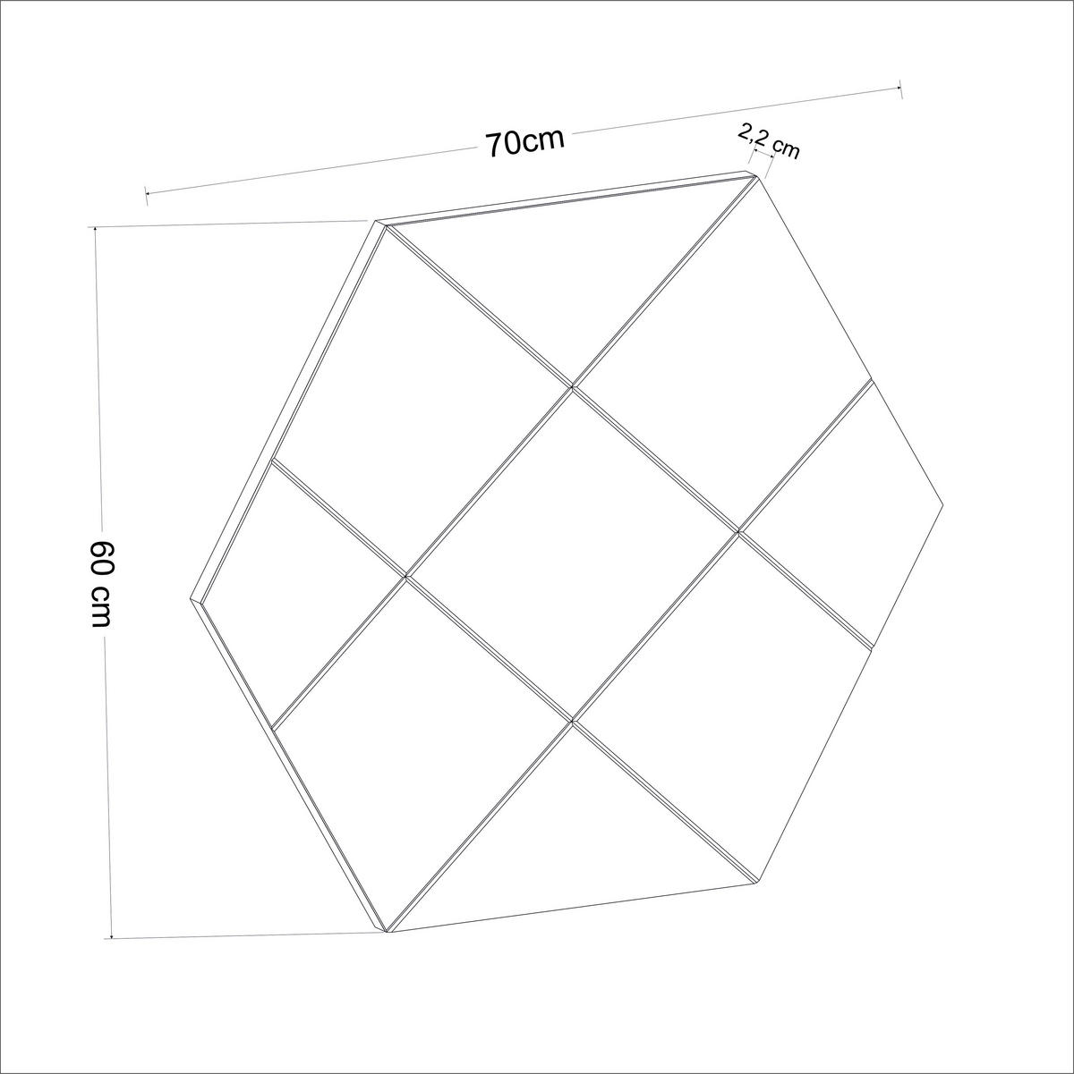 Wandspiegel Assa transparent Glas B/H/T: ca. 70x60x2,2 cm Assa - transparent (70,00/60,00/2,20cm) - moebel17