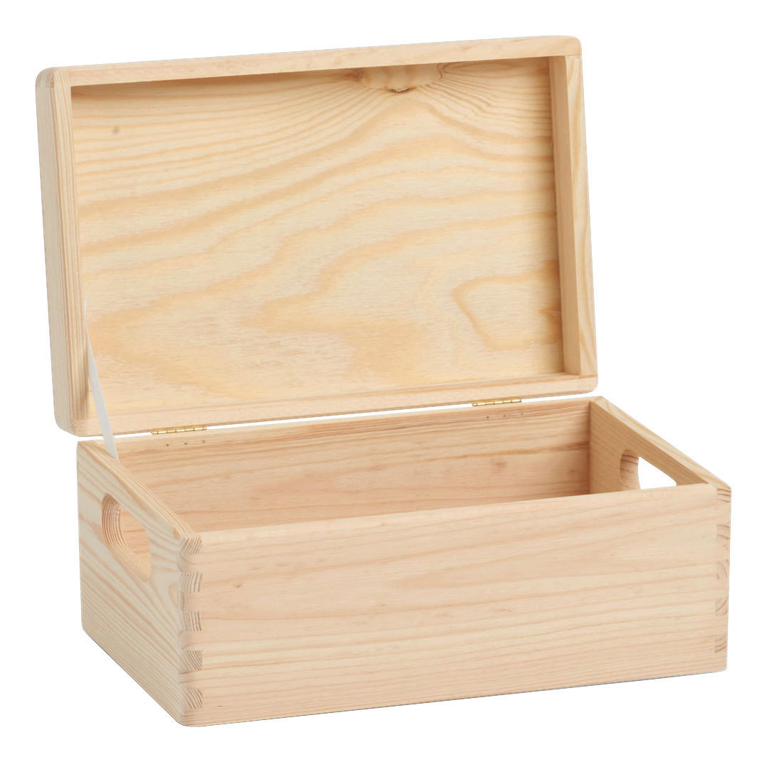 Zeller Allzweckkiste natur Kiefer B/H/L: ca. 30x14x20 cm Allzweckkiste_mit_Deckel - natur (20,00/30,00/14,00cm) - Zeller
