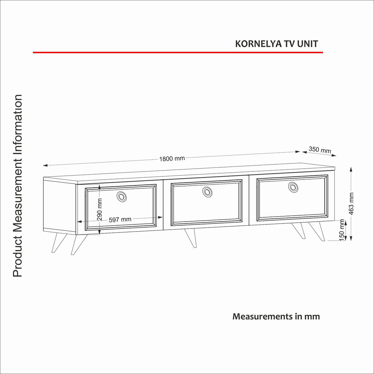 TV-Lowboard Cornelia weiß B/H/T: ca. 180x46,3x35 cm Cornelia - weiß (180,00/46,30/35,00cm) - moebel17