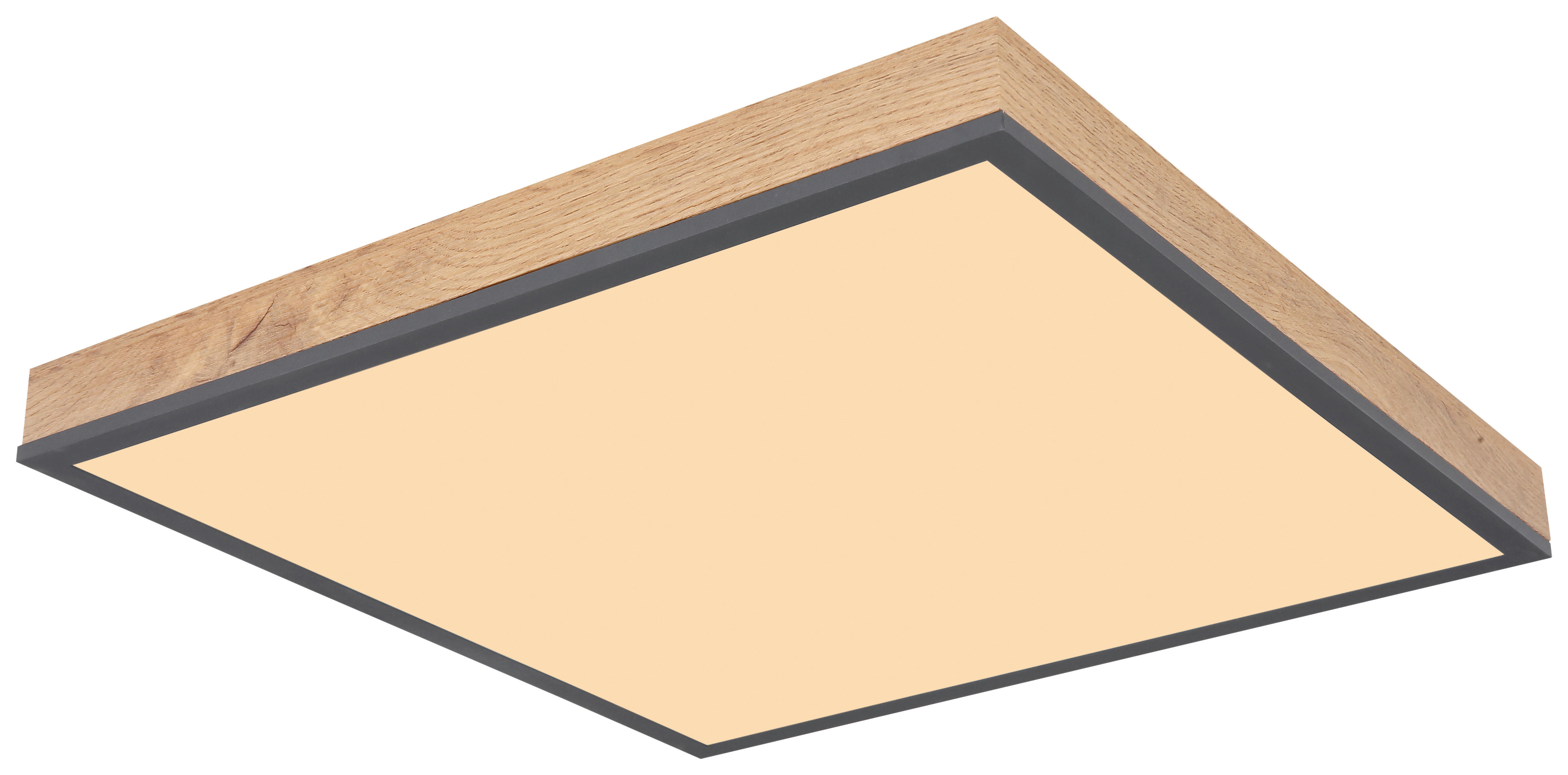 GLOBO LED-Deckenleuchte Graphit Aluminium Acryl MDF B/H/L: ca. 45x7,6x45 cm 1 Brennstellen DORO - Graphit (45,00/45,00/7,60cm) - GLOBO
