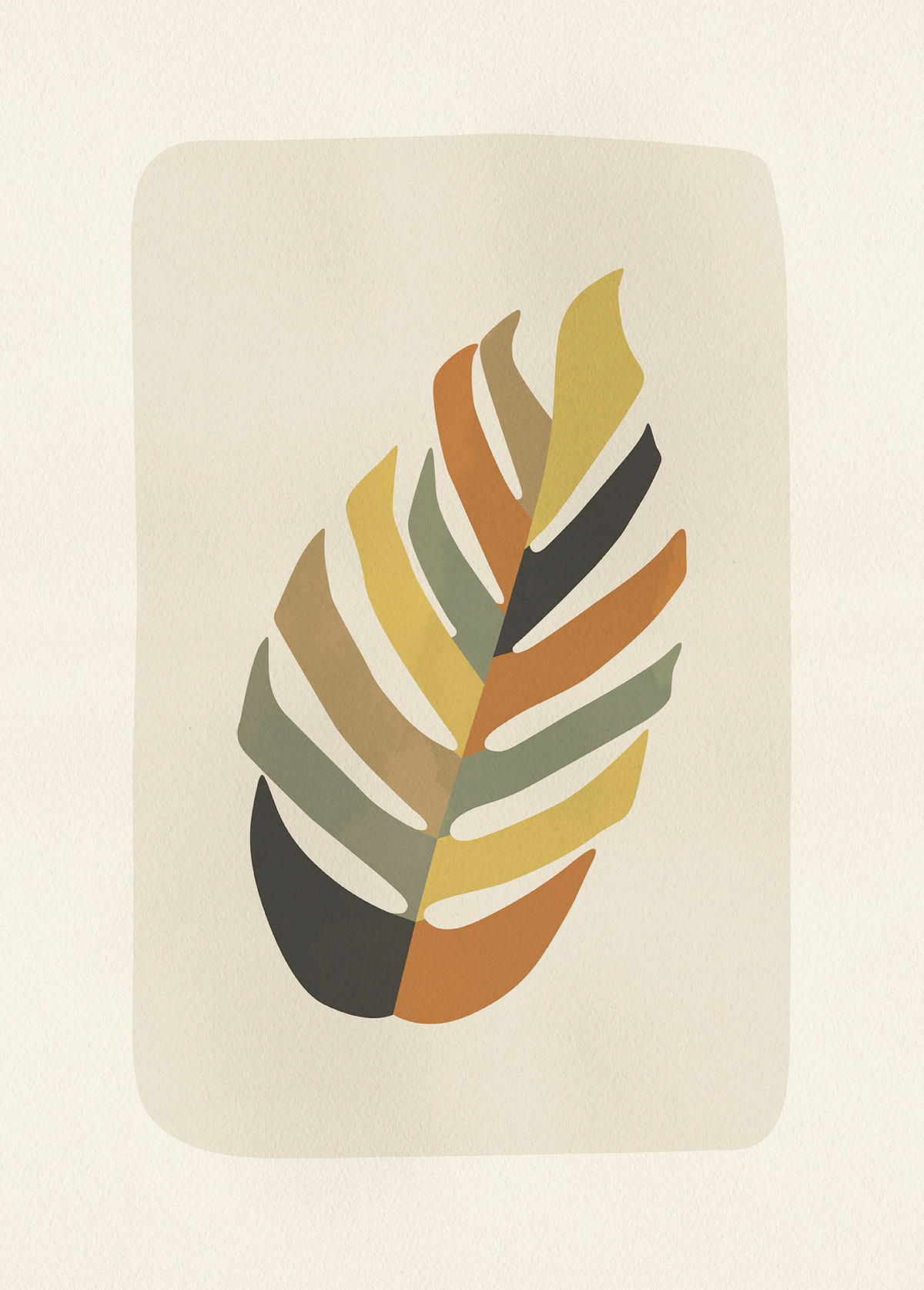 Komar Poster Clay Leaf Blätter B/L: ca. 50x70 cm Clay Leaf - (50,00/70,00cm) - Komar